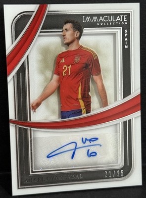 2024-25 Panini Immaculate Soccer Spain Mikel Oyarzabal Shadow Box