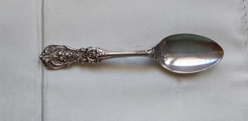 REED & BARTON FRANCIS I STERLING SILVER 4 1/4" DEMITASSE SPOON