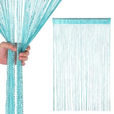 String Curtain Panels Door Fly Screen Room Divider Net Hanging Glitter Curtains