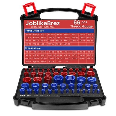 Best Thread Checker, 66pcs Nut and Bolt 33 Inch & Metric Box Set Gauge, Checker