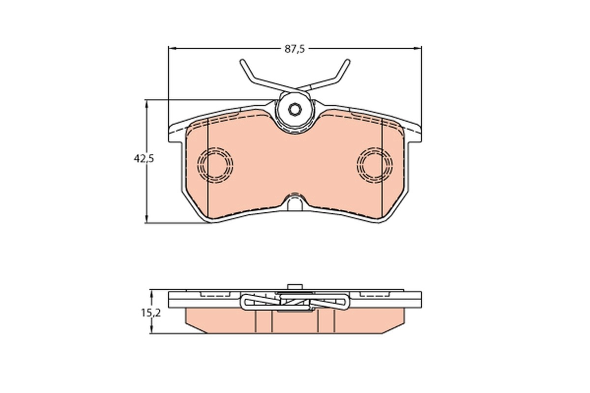 Fits TRW GDB2140 BRAKE PAD SET, DISC BRAKE