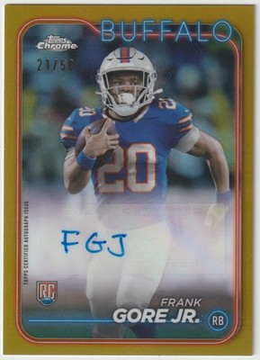 2024 Topps Chrome - Rookie Autographs Frank Gore Jr. #RA-FGO Gold Refractor /50