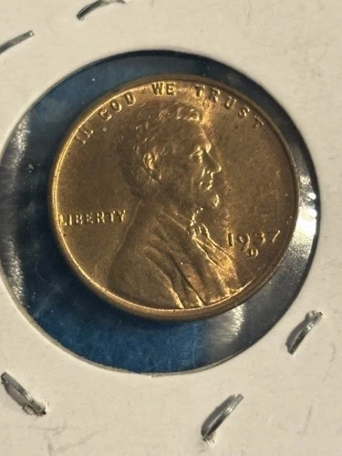 1937-D Lincoln Wheat Penny Cent Gem BU (Red)