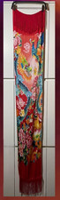 PLEATS PLEASE ISSEY MIYAKE pleated stole dragon flower bird vintage