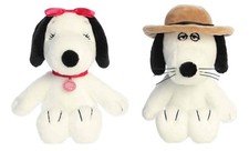 New Aurora Peanuts 2 Piece Floppy Legs Plush Bundle, 8" Belle and 8" Spike