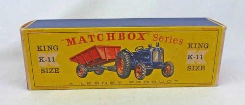 Lesney Matchbox King Size K-11 Tractor & Trailer ORIGINAL Empty D Type Box