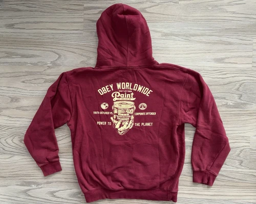 SUPREME Felpa con Cappuccio Obey Worldwide Paint Uomo Taglia (M) Skate Truth Vs Corporate