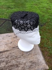 Vintage 1950's 1960's Women's Pillbox Fascinator Hat