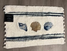 Avanti Blue Lagoon Bath Rug 20x30in Seashell -NWT