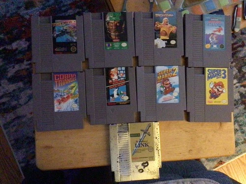 Lot Of 9 Nintendo Games Untested,  Sold As is