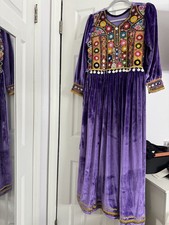 Purple Velvet Afghan dress