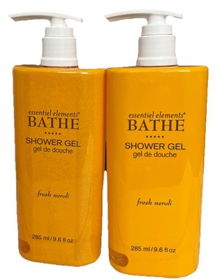 2X Essentiel Elements Bathe SHOWER GEL BODY WASH 9.6oz Bottles Fresh Neroli