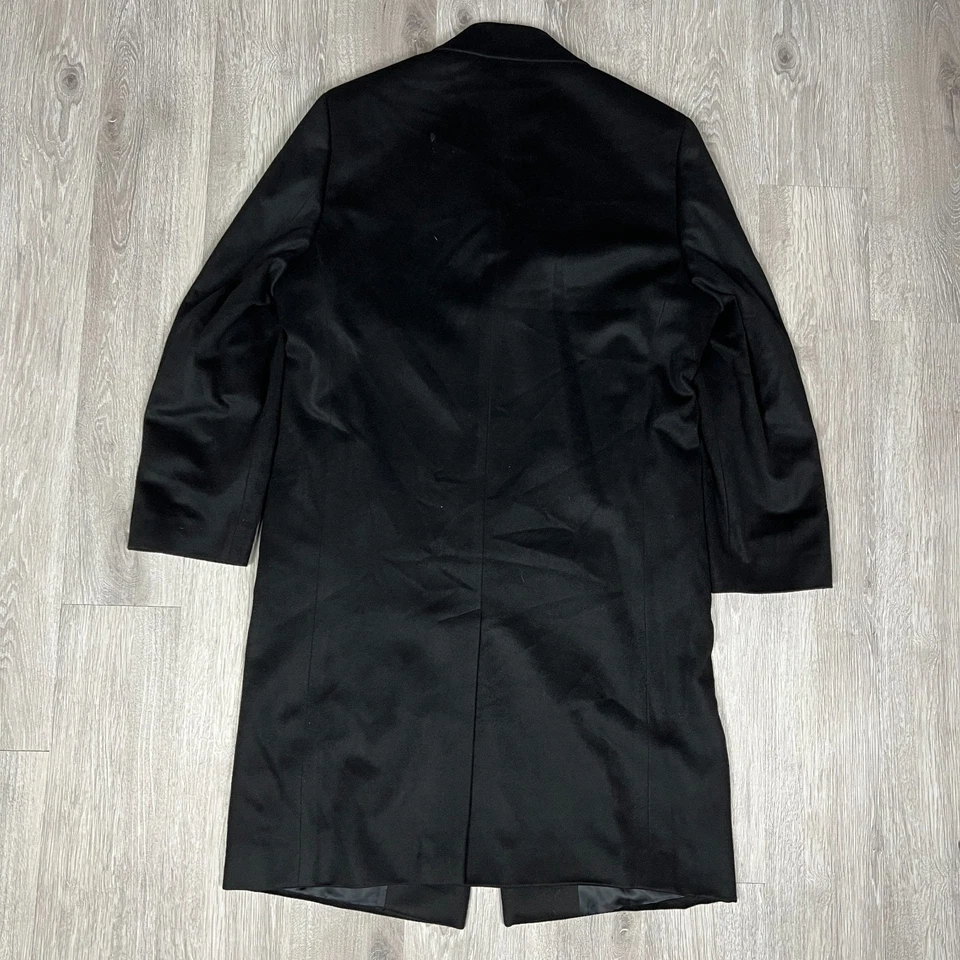 Abrigo largo negro de lana y cachemir John W Nordstrom 42R para hombre Foto 2 de 4