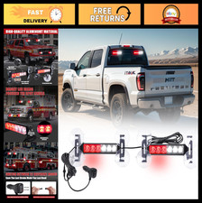 2x 6.1 Emergency Strobe Lights Red White 12 Led Hazard Warning Flashing Safet