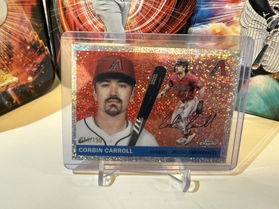 2025 Topps Chrome Platinum CORBIN CARROLL #/150 SPECKLE REFRACTOR Diamondbacks
