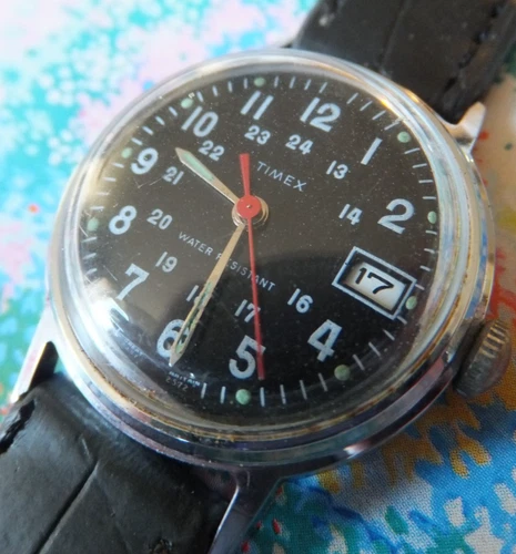 British Made Timex Military Sprite 1972 Manual Winding Watch - Working Order