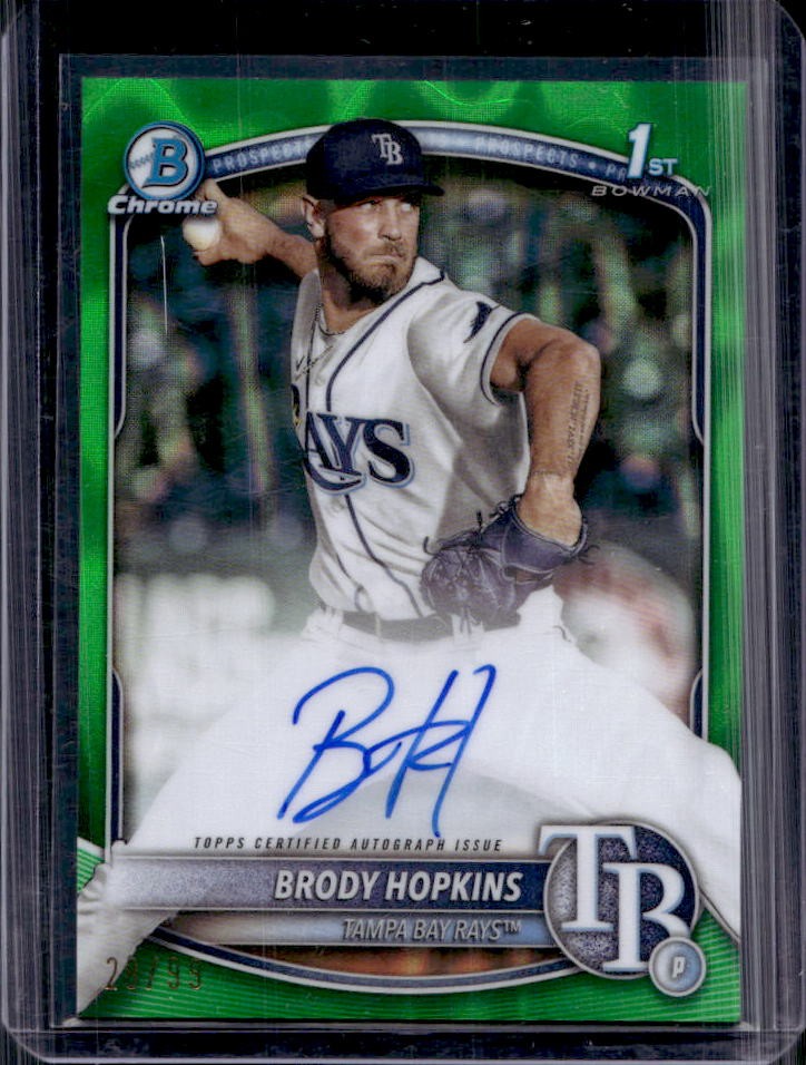 2025 Bowman Brody Hopkins Chrome Auto Green Lava Refractor 1st #/99