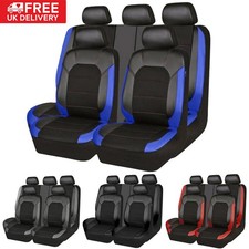 Premium Full Set PU Leather Car Seat Covers Dustproof Protector Cover Universal