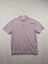 Johnnie-O Performance Polo Shirt Men s Large L Striped UPF 50 Golf Short Sleeve