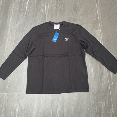 Men's B+F TRFL LS TEE Adidas Long Sleeve T-Shirt In Black & White