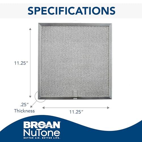 BroanNuTone Aluminum Filter for QT20000 Series Range Hoods Kitchen