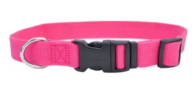 Coastal Pet New Earth Soy Adjustable Dog Collar Fuchsia Small 12-18” 3/4  Wide