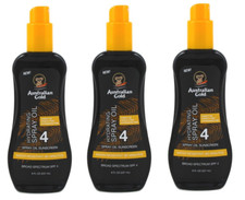 BL Australian Gold Spf 04 Spray Oil 8 oz Carrot Oil Formula - THREE PACK