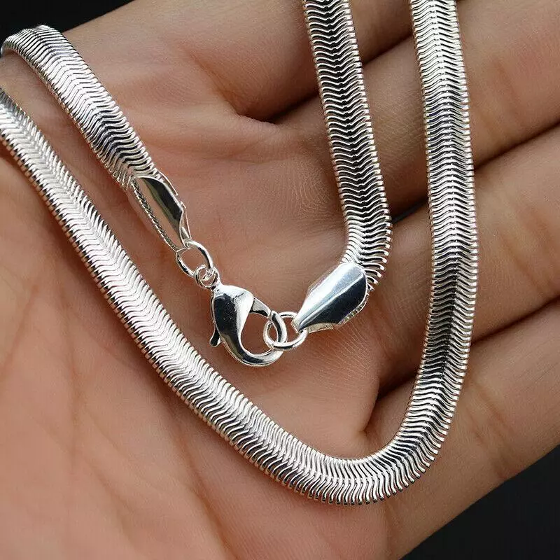 Chain - 3 mm Sterling Silver Large Snake-Style chain - 16 inches