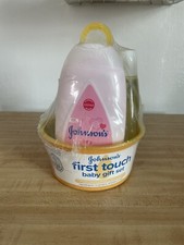 Johnson's First Touch Baby Gift Set with Baby Lotion, Diaper Cream and Shampoo