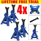 4PCS 3 TON 3T TONNE PER STAND FIXED AXLE STAND JACK STANDS LIFT JACK 6T PER PAIR