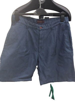 Mulberry Shorts Herren Gr. 34 blau Chino Baumwolle Fly Zip Strand Sommer W32 L9
