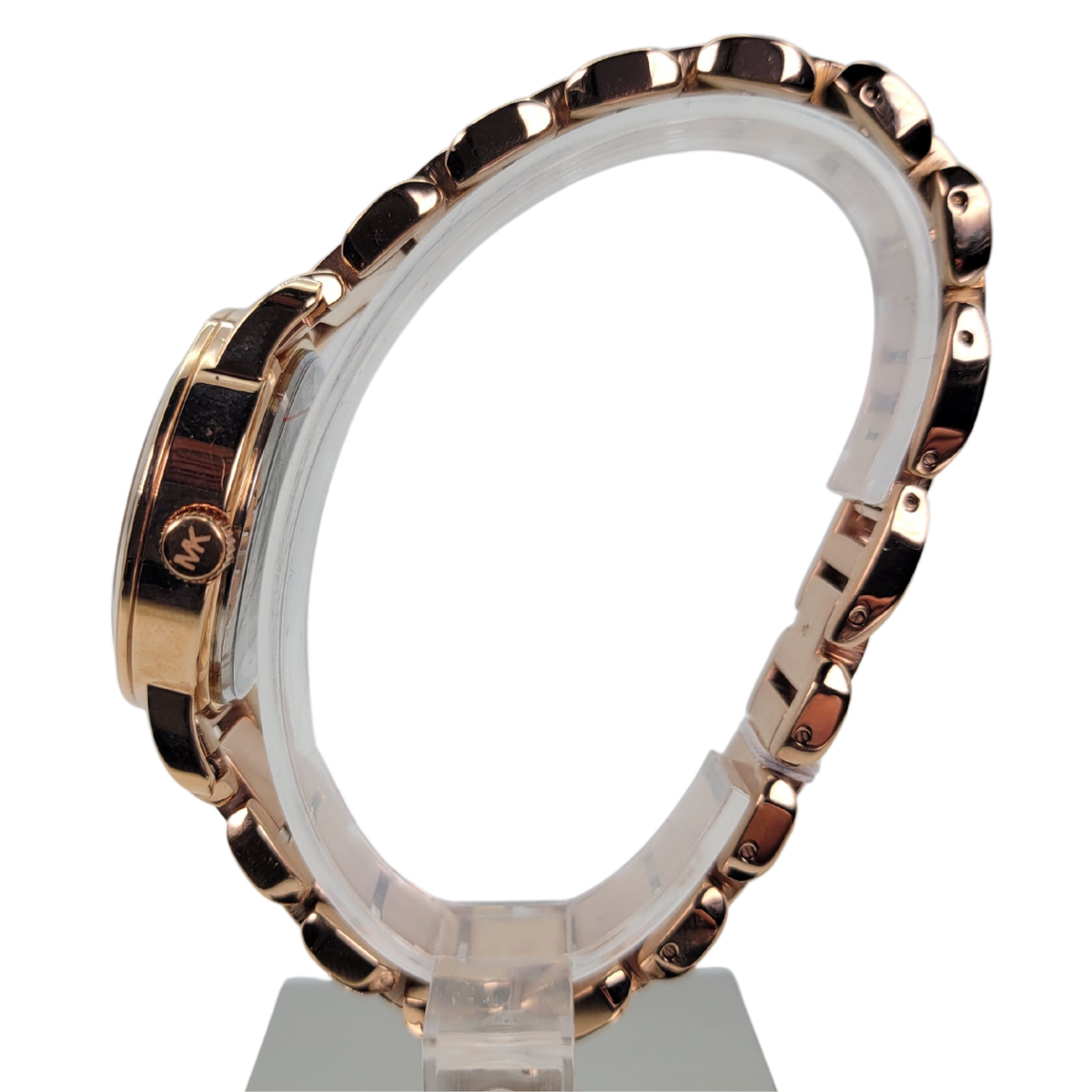 Michael Kors Janey Ladies Rose Gold-Tone Crystals/White Dial 