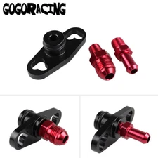 Aluminum Black Fuel Pressure Regulator Rail Adapter Riser 1/8 NPT For Mitsubishi