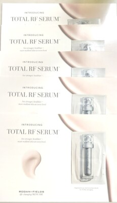 AUTHENTIC NEW RODAN+FIELDS TOTAL RF SERUM TRAVEL SIZE SAMPLES~5 CARDS!