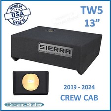 2019-2024 Gmc Sierra Crew Cab 13" Sub Box Subwoofer Enclosure For JL Audio TW5