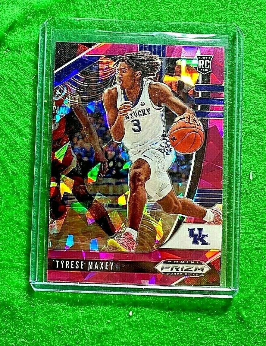 TYRESE MAXEY PRIZM ROOKIE CARD CRACKED PINK ICE 76ERS RC - 2020 PANINI PRIZM DP 