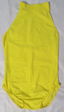 Lete Dancewear Yellow Leotard Size L Choker Style Neck