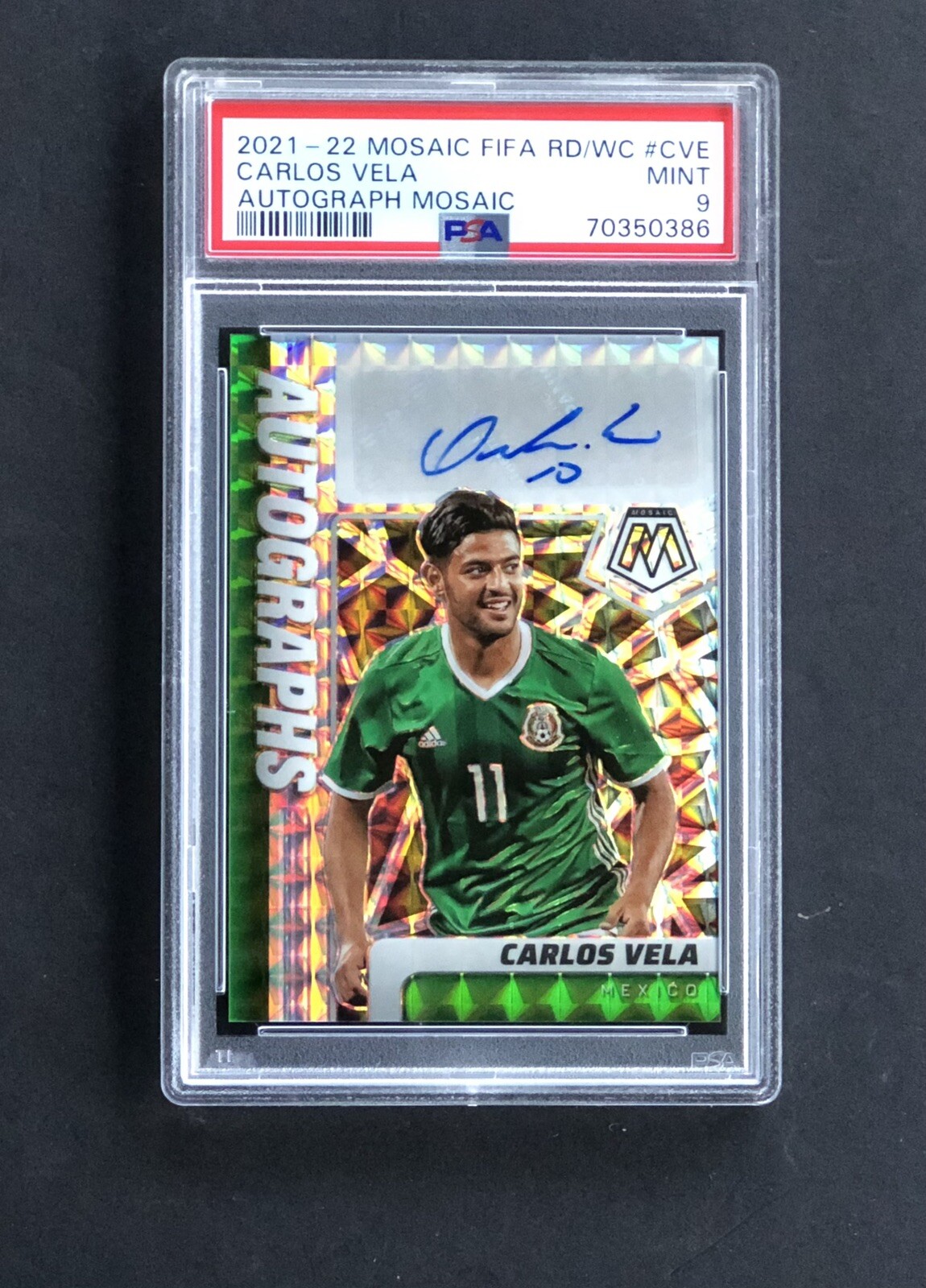 2024-25 Panini Select La Liga Signatures Red Prizm Carlos Vela #SE-CV Auto