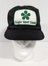 Vintage Sugar Beet Seed Patch Logo K-Brand Snapback K-Products USA Hat Cap Black