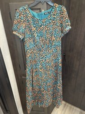 Floral Short Sleeve Midi Tea Dress Size 6