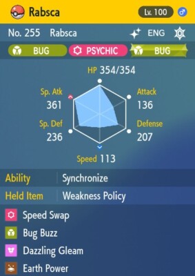 Pokemon Scarlet and Violet 6iv Shiny Max EV Rabsca | eBay