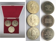3 East german medal coins STASI Secret Police State security Partisan socialism