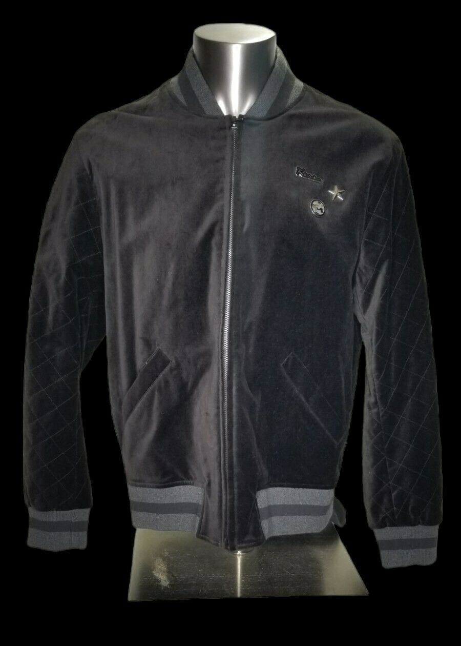 Michael Kors Jacket SZ 2XL Bomber Velvet Men's Regular Fit Black Grey NEW $400 image 3