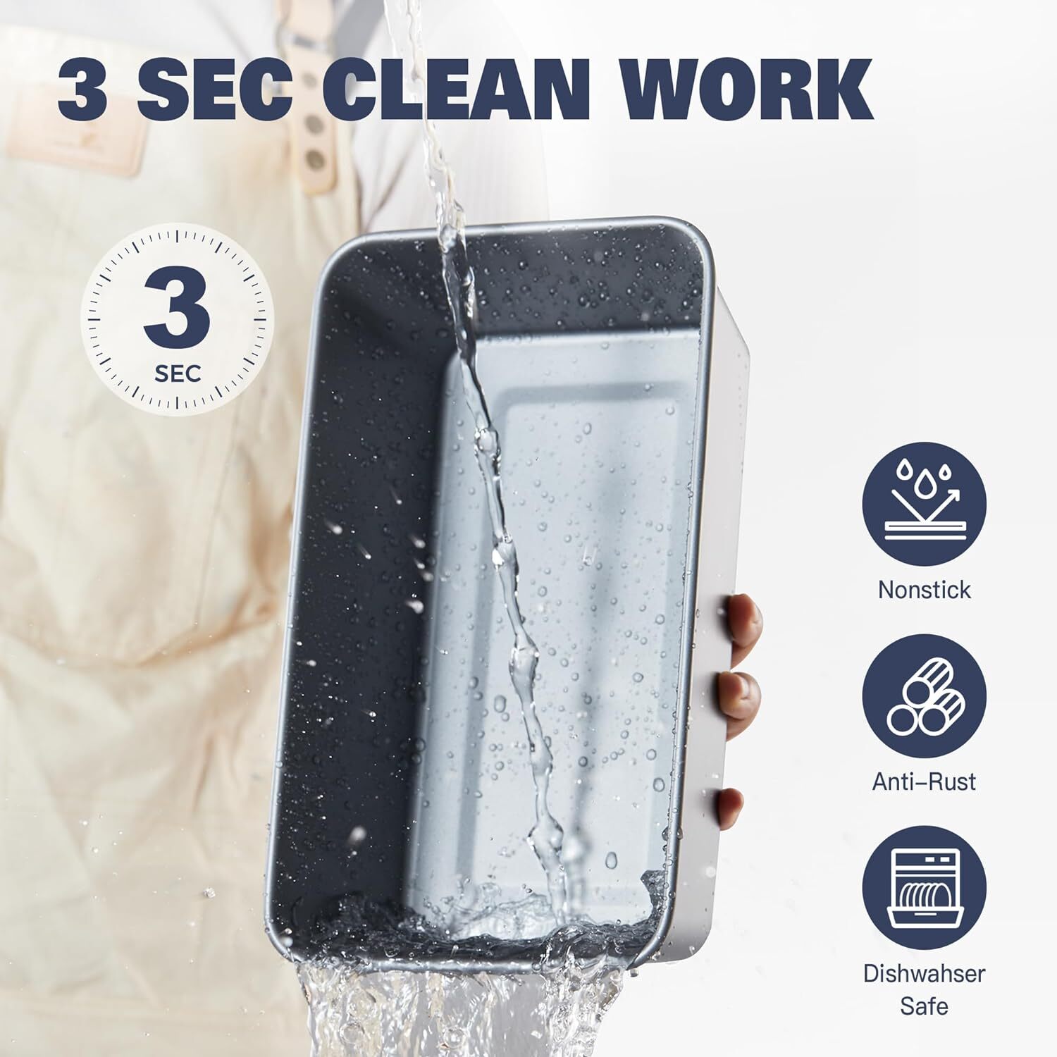 Nonstick Meatloaf Pan with Drain Tray, 9X5 Meat Loaf Pans for Baking