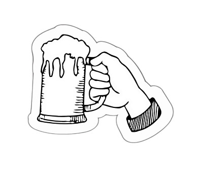 Cheers Pint Beer Sticker Decal