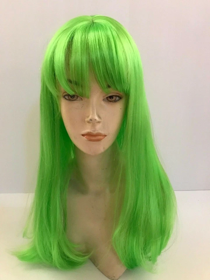 Peluca cosplay larga recta colorida con flequillo.  Nuevo. Foto 4 de 4