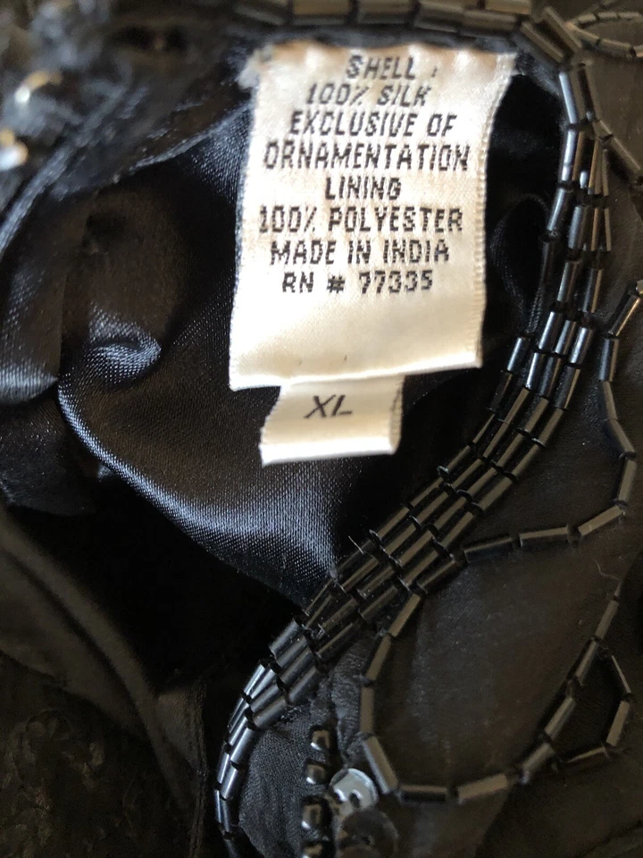 Scala Black Beaded Evening Gown XL - Image 4 of 4