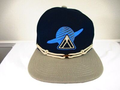 Findlay Snapback Hat Blue with Tan Viser and Off-White Rope Band