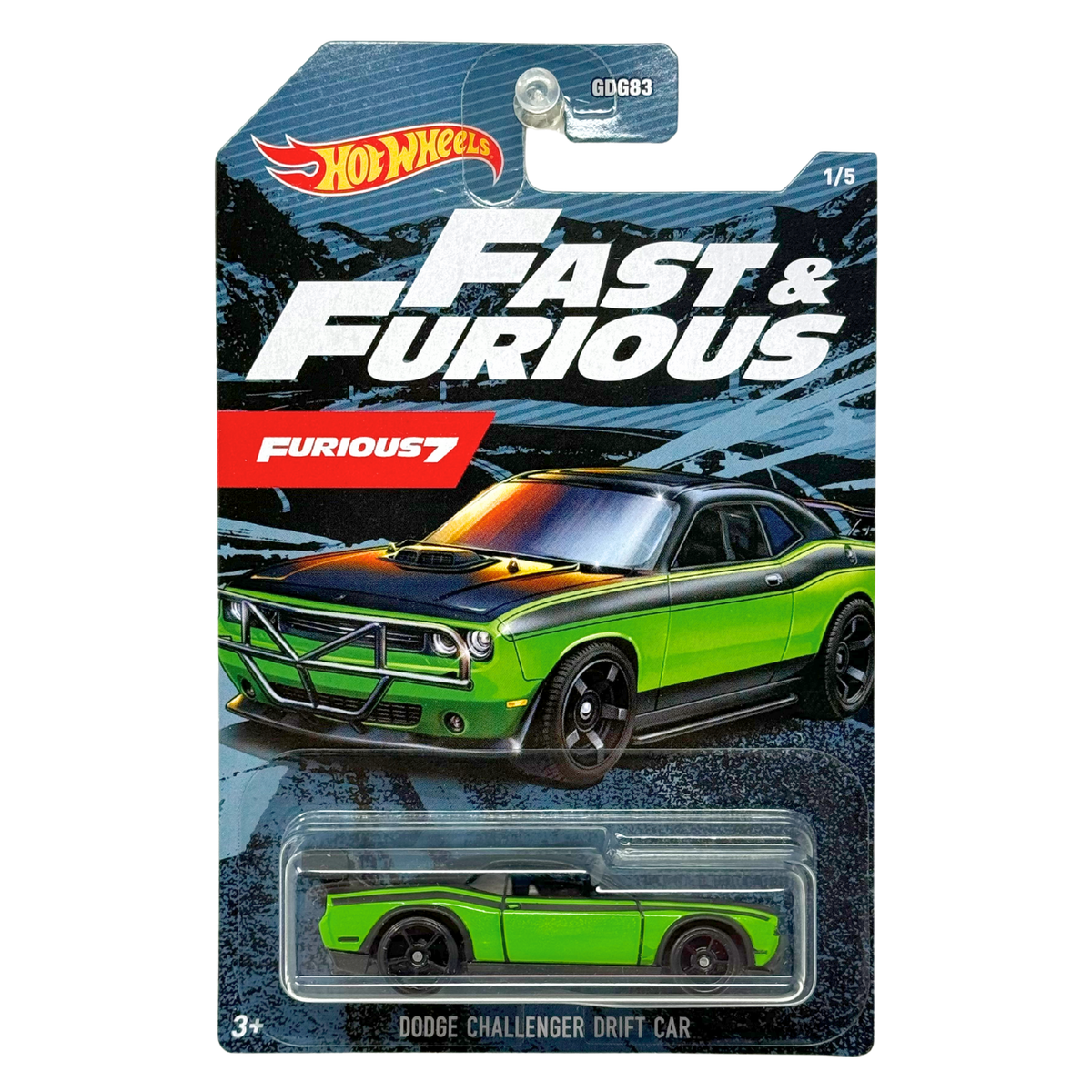 Hot Wheels Fast & Furious 7 Dodge Challenger Drift Car 1:64
