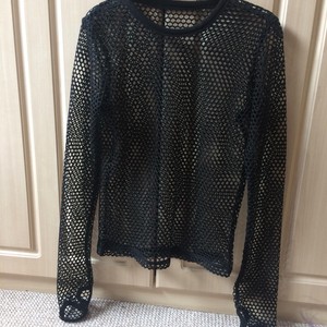 black fishnet jumper